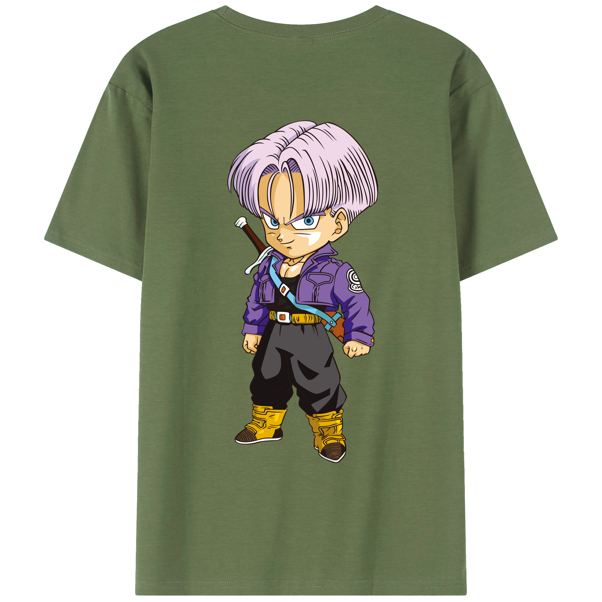 （画像用） ドラゴンボール トランクス（Torankusu）DRAGON BALL Trunks 綿100％ メンズ半袖Tシャツ（バックプリント） 通気性